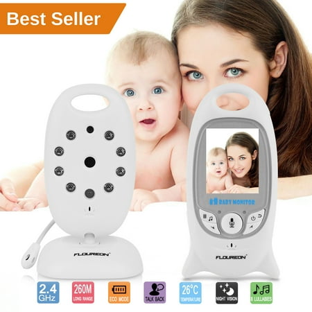 2.4 Ghz Wireless Camera FLOUREON Wireless 2.4 GHz Baby Monitor Digital Video Nanny Security Camera Babyphone with 2.0 inch LCD Screen Monitor Room Temperature Two Way Talk Radio Night Vision ()