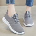 thumbnail image 2 of Zapatillas deportivas de malla transpirables para mujer, informales, con cordones, cómodas, deportivas, a la moda para estudiantes, 2 of 4