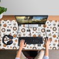thumbnail image 4 of Long Mouse Pads for Desk,White Halloween Pumpkin Skull Bat Desk Mats on Top Of Desks, Desk Mouse Pad Extra Large with 3mm Non-Slip Base and Stitched Edge for Gaming,Work,Home 47.3"x23.6", 4 of 5