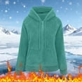 thumbnail image 2 of Oversize Hoodie for Women Fall Full Zip Front Pockets Soft Warm Casual Outerwear Plus Size Hooded Sweatshirts, 2 of 5