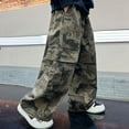 thumbnail image 5 of NAFUU Boys Cargo Jogger Pants Boys Cargo Pants Camo Joggers Casual Straight Leg Loose Fit Workwear Trousers For Teen Kids Youth Slacks Pants Trendy Trousers 4-5 Years, 5 of 9