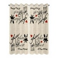 thumbnail image 2 of nqOlkjepod Outdoor Curtains for Patio Waterproof, Farmhouse Retro Outdoor Privacy Panels Grommet, Cartoon Funny Cook Theme Love Plaid Blackout Outside Curtains for Porch/Cabana 54"x95", 2 Panels, 2 of 8