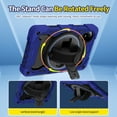 thumbnail image 2 of 3in1 Rotating Stand Case for Xiaomi Redmi Pad SE 8.7 inch 2024 with Hand/Shoulder Strap, Shockproof Rugged, Blue, 2 of 7