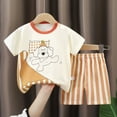 thumbnail image 4 of HCNTES Toddler Baby Summer Clothes Kid Outfits Girls Short Sleeves T-Shirt Tops + Shorts Cute Outfits Set For 12-24 Months 2t 3t 4t 5t 6t 7t 8t 9t Kid Short Set, 5-6 Years, 4 of 4