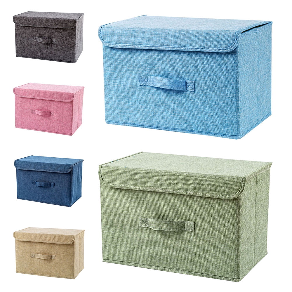 Yipa Foldable Cube Storage Bins with Lids and Handle, Large Fabric