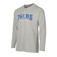 thumbnail image 2 of Men's Concepts Sport  Gray Philadelphia 76ers Hawthorn Thermal Knit Long Sleeve Henley T-Shirt, 2 of 3