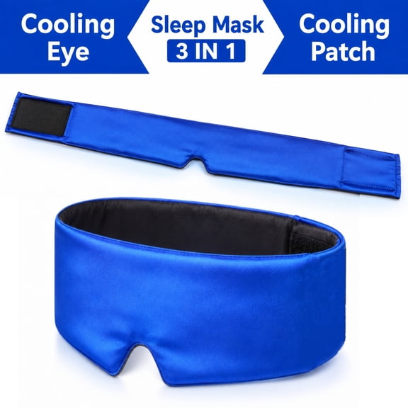 Cooling Gel Eye Mask, Cold Compress Ice Pack for Puffy Eyes, Reusable Weighted Sleep Mask for Dark Circles, Migraine Headache Relief, Eye Strain, After Surgery Eye Care