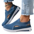 thumbnail image 3 of Women's Comfortable Breathable Casual Walking Shoes, Orthopedic Slip-On Loafers for Women,Comfy Wedge Sneakers, 3 of 4