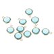 thumbnail image 1 of Perlas colgantes Hugo Prettyia 10 uds carcasa de cobre 8mm colores mezclados colgante de cristal redondo joyería Azul claro, 1 of 9