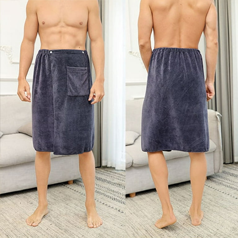 CAXUSD 1pc Bath Towel Men Bathrobe Men Gym Wrap Shower Towel Men Bathroom  Towels Men Bath Wrap Spa Towels Robe Washcloths Soft Towels Bath Body Towel