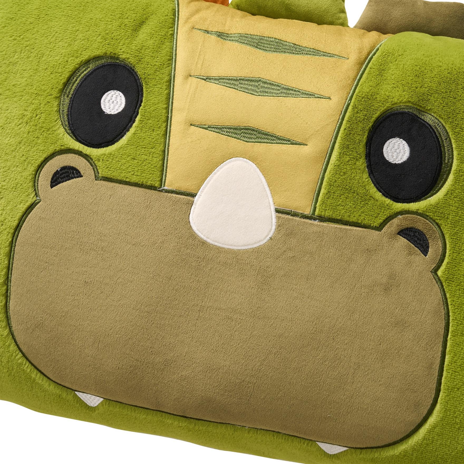 Olivia & Finn 20" x 30" Green Dino Kids Decorative Body Pillow