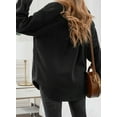 thumbnail image 7 of Asyoly Women Casual Button Down Shacket Jacket Long Sleeve Solid Color Oversized Trench Pea Coat Coat with Pockets, 7 of 7