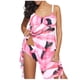 thumbnail image 1 of MKLEKYY Trajes De Baño Completo Mujer Women Mesh Print High Waisted Bikini Sexy Push Up Two Piece Swimsuits Vintage Swimsuit Two Piece Retro Ruched High Waist Print Bikini Set, 1 of 6