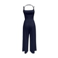 thumbnail image 6 of ZHOGXU Women's Jumpsuit Sleeveless Suspenders Solid Color Wide Leg Comfortable Fashion Romper For Everyday Wear,Blue,Xl, 6 of 6