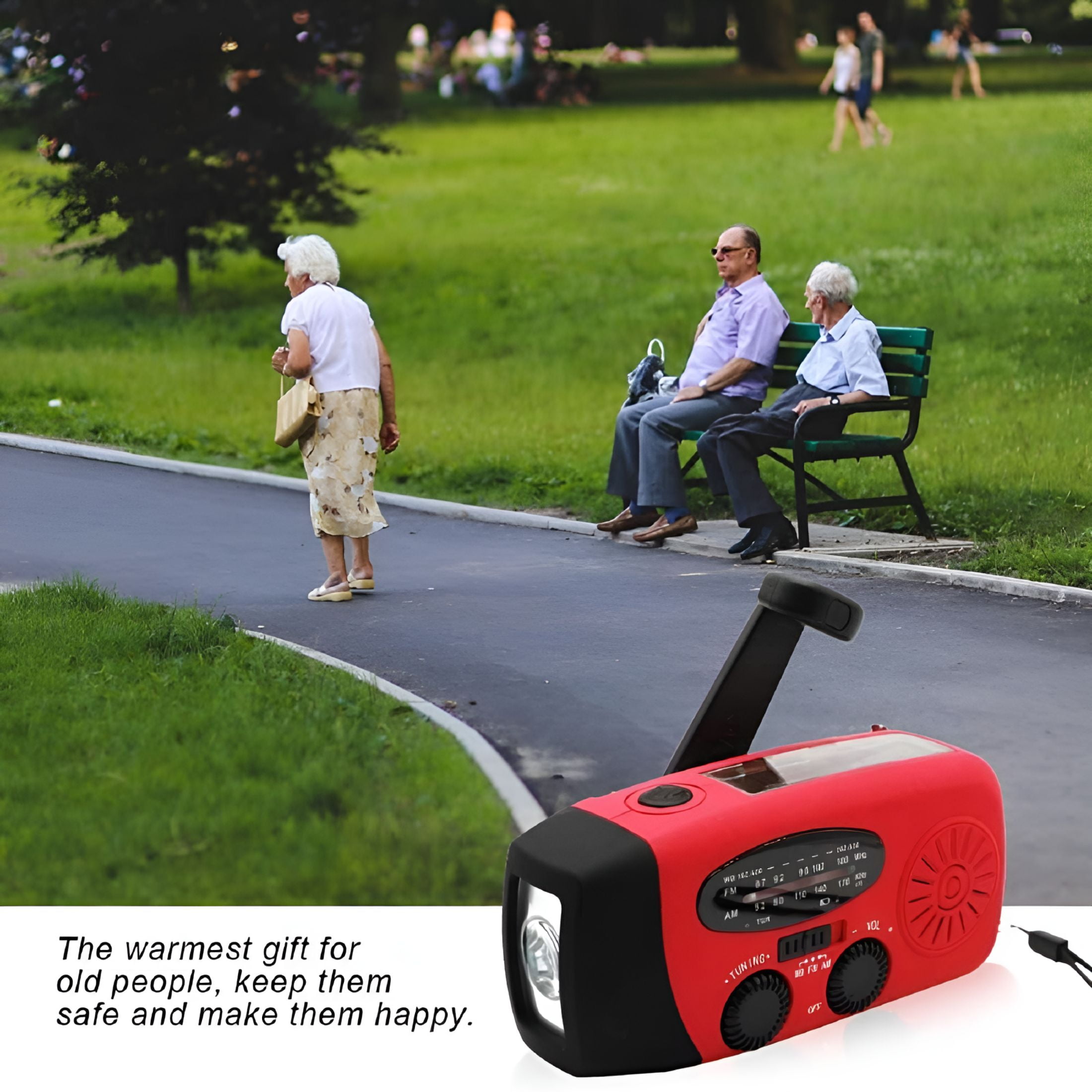 GJX 2026 New Solar Hand Crank Radio Am/Fm/Noaa/Wb Weather Emergency Radio,Dynamo Led Flashlight 2000Mah Power Bank for Iphone/Android Smart Phone for Camping,Hiking,Travel,Emergencies