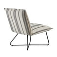 thumbnail image 6 of Linon Kinard Lounge Chair, Black Metal Legs with Black and Tan Striped Fabric, 6 of 9
