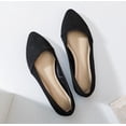 thumbnail image 4 of Veittes Women's Wide Width Suede Ballet Flats - Pointed Toe, Anti-Slip Sole, Comfortable for Office., 4 of 7