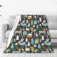 thumbnail image 1 of Balery Moose Squirrel owls tree Manta de Felpa Suave y Acogedora – Cobija de Franela Aterciopelada para Cama, Lavable y Cálida para Sofá, Mascotas, Transpirable-50"x40", 1 of 7