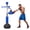 Blue, variant on Freestanding Boxing Bar, Height Adjustable | Ideal for Adult MMA & Muay Thai, the Swivel Bar & 2 Speed Balls Help Improve Dodging Reflexes & Punch Accuracy