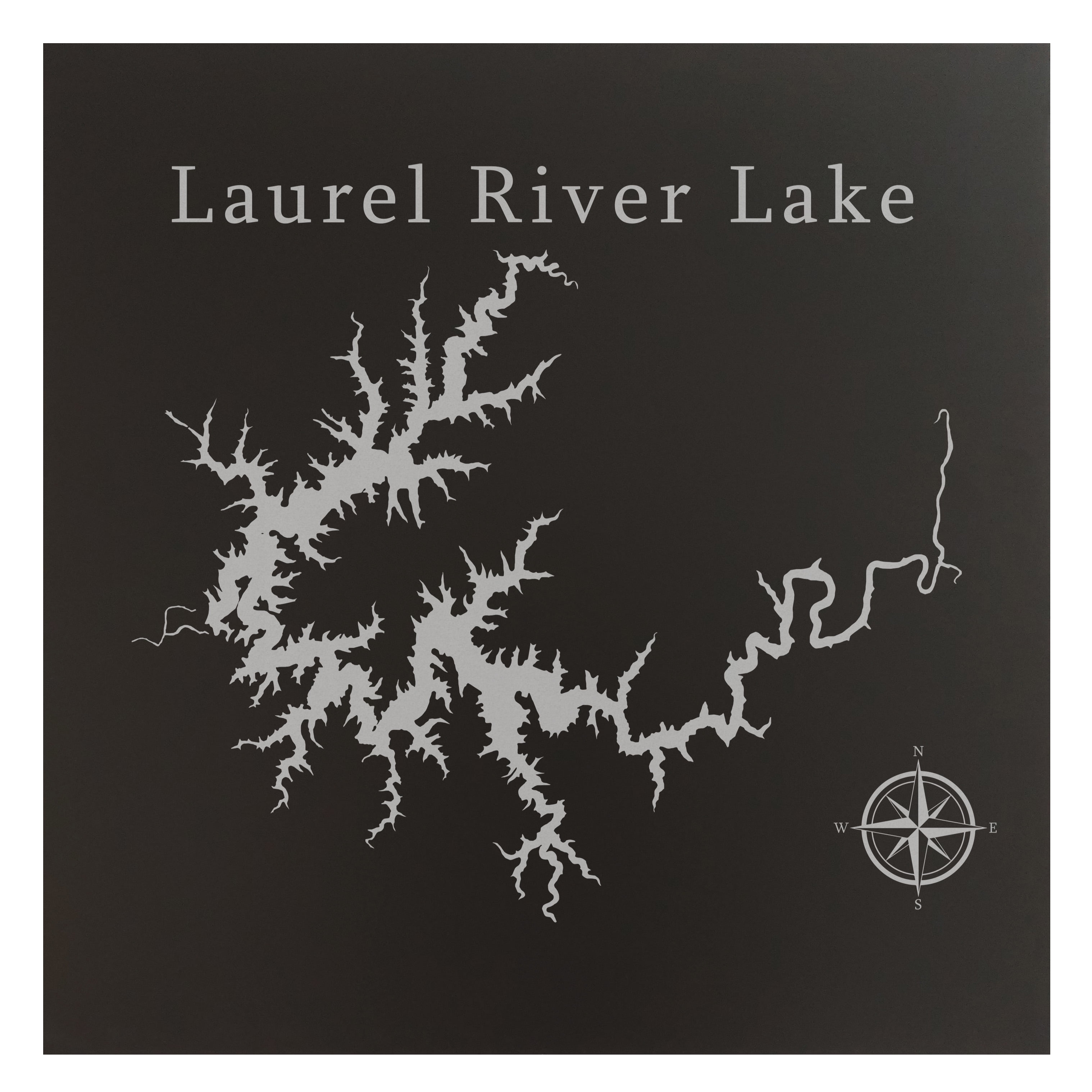 Laurel River Lake Map Laurel River Lake Map 24X24" Black Metal Wall Art Office Decor Gift  Engraved Kentucky - Walmart.com