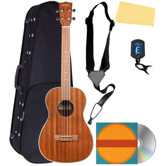 Kala KA-BG Gloss Mahogany Baritone Ukulele - Natural w/ Hard Case