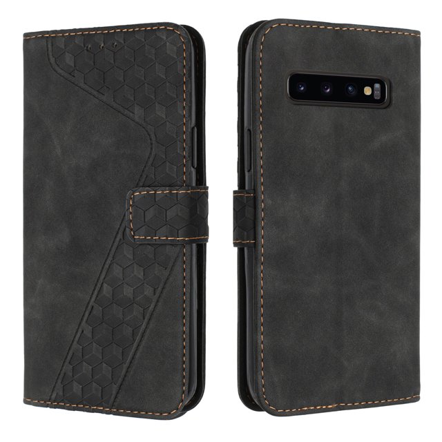 Compatible avec la Conception de Portefeuille Samsung Galaxy S10 Plus avec des Fentes pour Cartes Couvercle de Fermeture Magnétique