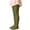 Army Green-02, variant on Girls Vertical Ribbed Knit Footed Tights Soft Stretch Solid Color Kids Ballet Pantyhose 2-7Y