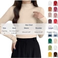 thumbnail image 3 of MYAOYINo Boundaries Womens Long Sleeve Mock Neck Tee Ribbed Knit Basic Slim Versatile Top, 3 of 6