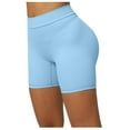 thumbnail image 4 of LEBONYARD Summer Clearance Womens Shorts,Women's Shorts with a Unique Style,,Women's Solid Back V-shaped Sports Fitness Running Yoga Shorts, 4 of 5