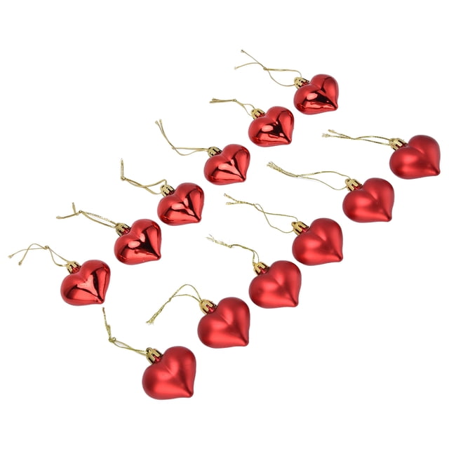 Adorno Navideño en Forma de Corazón, Decoraciones Colgantes Para Árbol de NaviDad de Pvc, Fiesta del Día de San Valentín