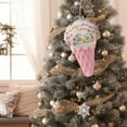 thumbnail image 2 of Adorno colgante para de Navidad, colgante de Navidad, dulce, portátil, duradero, artesanía decorativa, decoración navideña para festivales, , Conos de Conos de helado, 2 of 9