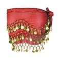 thumbnail image 2 of RD2 Women's Belly Dance Hip Scarf Women's Carnival Sequin Tassel Waist Chain Chiffon with Rhinestone Beach Sequin Tassel Mini Hip Scarf Belt Wrap Skirt Latin Dance Skirt Costume One Size, 2 of 4