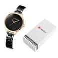 thumbnail image 1 of De pulsera CURREN 9015 Reloj de cuarzo para mujer Reloj de vestir de moda para mujer Reloj de pulsera elegante impermeable informal de negocios con correa de acero inoxidable CURREN De pulsera, 1 of 7
