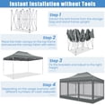 thumbnail image 5 of COBIZI 10x15 Heavy Duty Pop up Canopy with Mosquito Net,Instant Outdoor Shelter Large Canopy Tent for Outside,Gazebo with Mesh Sidewalls for Party,Backyard,Camping,Gray, 5 of 9