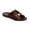Brown, variant on Asher - Leather Slide On Sandal - Mens Sandals