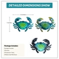 thumbnail image 3 of Decoración de pared de metal con forma de cangrejo con temática oceánica de LIFFY, 25 cm, 2 unidades, 3 of 9