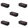 thumbnail image 2 of ZheElen Home Organizer Ladder Layered Detachable Partition Wide Application Strong Practicality Plastic Storage Box Durable Black Rectangular 5Set, 2 of 6