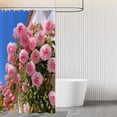 thumbnail image 5 of Pink Floral Shower Curtain, Rustic Shower Curtain, Rose Flower Shower Curtain Set Waterproof Bath Curtain Bathroom Decor with 12 Hooks, 72x72 inches (Pink), 5 of 5
