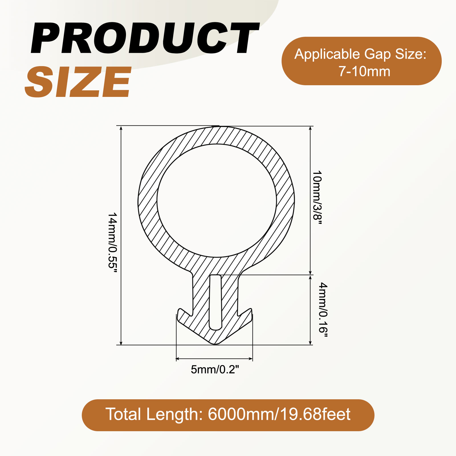 Uxcell Kerf Weather Stripping Seal Strip (19.68ft x 3/8") - Bulb Bubble Kerf Noise Reduction Rubber Flange Window Weatherstrip Seal for Door Frame Windows Card Slot, Black