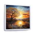 thumbnail image 2 of Designart "Fluid Art Of Dawn'S Beauty II" Sunrisesunset Floater Framed Canvas Art Print, 2 of 5