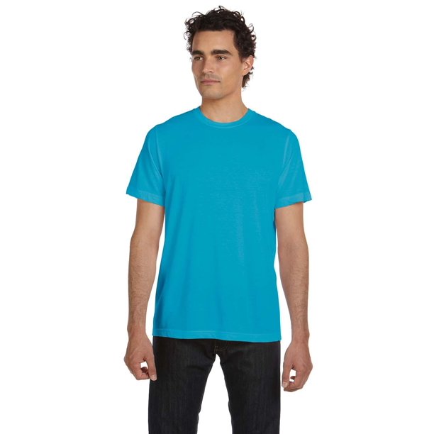 Playera Canvas para hombre XL de poliéster y algodón, 3.6 oz, turquesa