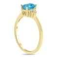 thumbnail image 2 of SZUL Women's Blue Topaz and Diamond Regal Ring in 10K Yellow Gold, 2 of 6