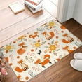 thumbnail image 2 of Vsdgher Flower Fox print Flannel Anti-Slip Floor Mat Comfort Mat Floor Carpet for Decor, Non-Slip, Home, Office, Laundry, Durable, 2 of 5