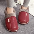 thumbnail image 2 of Xfvqtps Womens House Shoes Comfortable Fluffy Plush Simplicity Non Slip Waterproof Winter Leather Warm Shoes Pile and Thickening Flat Heel Ankle Boots Classic Round Toe Soft Soled Shoes Red, 2 of 6