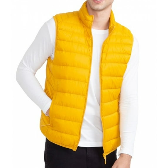 bossini Men's Pocketable Light Down Jacket/Gilet Outdoor Casual Stand Collar Outwear Padded Vest Coats, XL