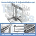 thumbnail image 3 of Kitchen Cabinet Storage Organizer, Pantry Slide Out Shelves, 3 Tier Adjustable Rack, Pots,Dishes, Drinks Storage, Utensil storage, Durable Steel Frame, 3 of 9