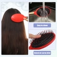 thumbnail image 2 of 1 cepillo para el pelo, cepillo para desenredar para mujeres y hombres, cepillo para el pelo para cabello liso, rizado, largo, corto, grueso, fino, seco, rojo, plástico, 2 of 7