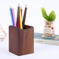 thumbnail image 2 of Organizador de bolígrafos, soporte de madera para lápices para escritorio, organizador de oficina, soporte de madera natural para bolígrafos, caja de almacenamiento, suministros para el hoga, 2 of 5