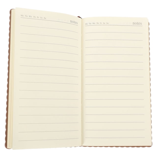 TEHAUX Professional Brown Pocket Size Notebook for Office Conference Notes and Daily to Do Lists