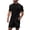 Black, variant on Men'S Quick Dry Breathable Athletic Tracksuits Short Sleeve T Shirt And Shorts Set For Summer Running Workout And Gym Training,Navy,S